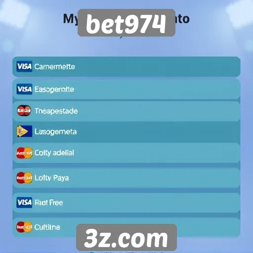 Os métodos de pagamento disponíveis no bet974